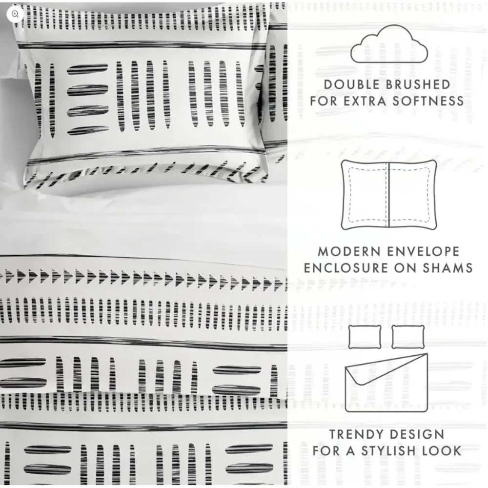 Linens and Hutch Arrow Dreams Pattern 3-Piece King Duvet Cover Set